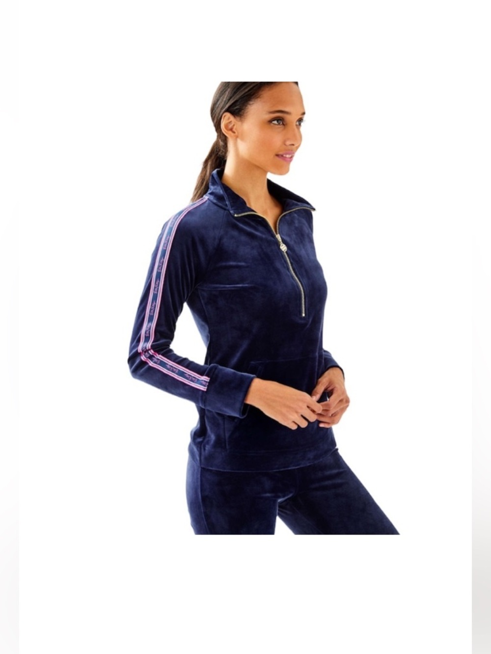 Lilly Pulitzer Velour Skipper Popover